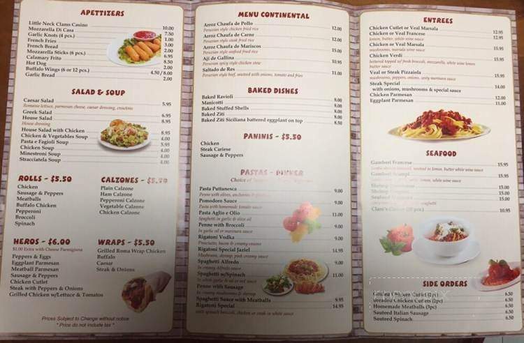 Jaziel Pizza and Restaurant - Floral Park, NY menu_pic