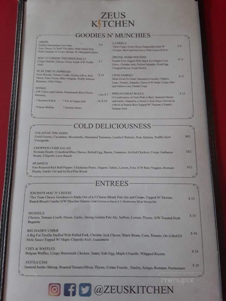 Zeus Kitchen - Astoria, NY menu_pic