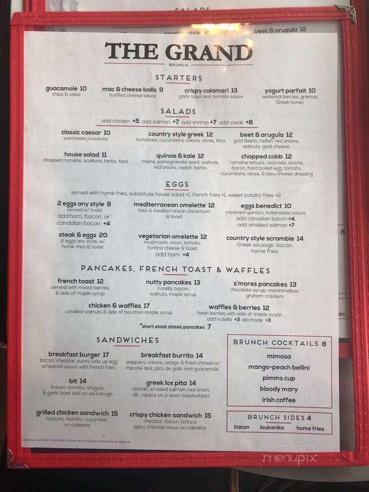 The Grand - Astoria, NY menu_pic
