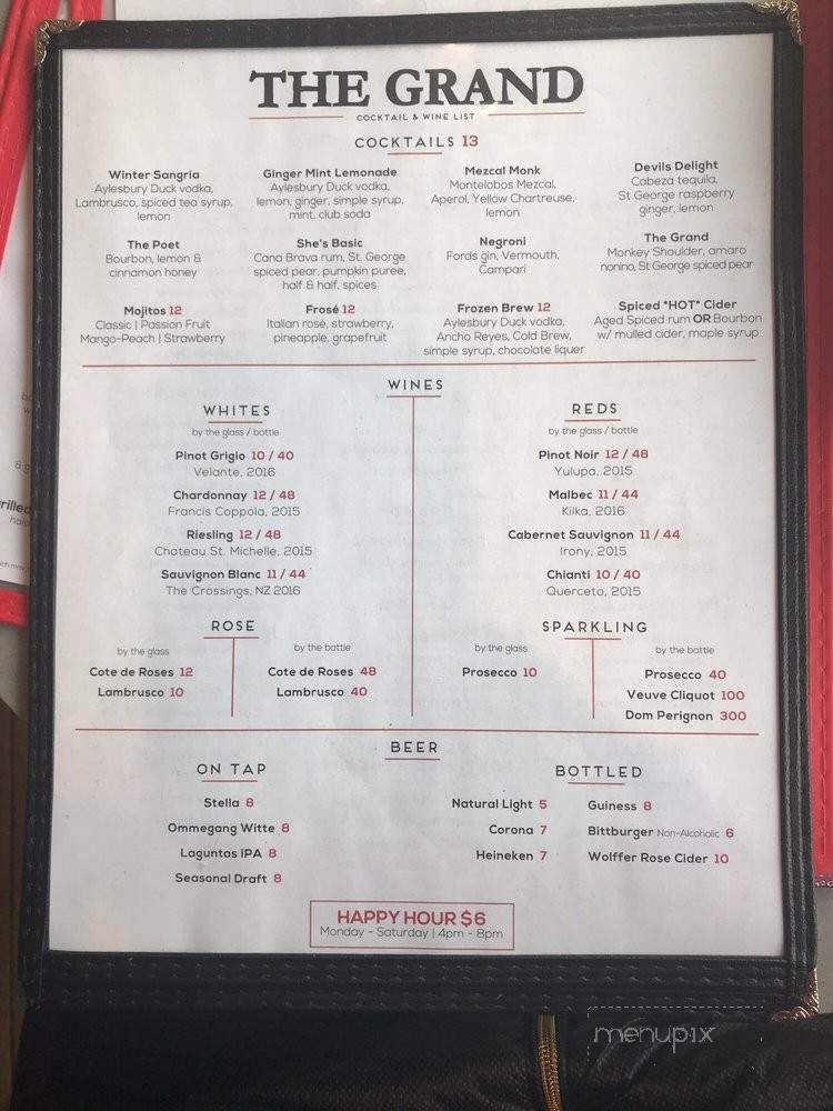 The Grand - Astoria, NY menu_pic