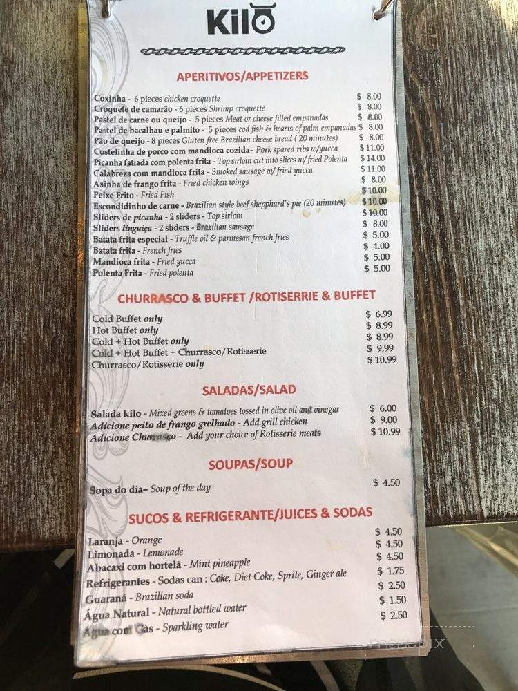 Kilo Astoria - Astoria, NY menu_pic