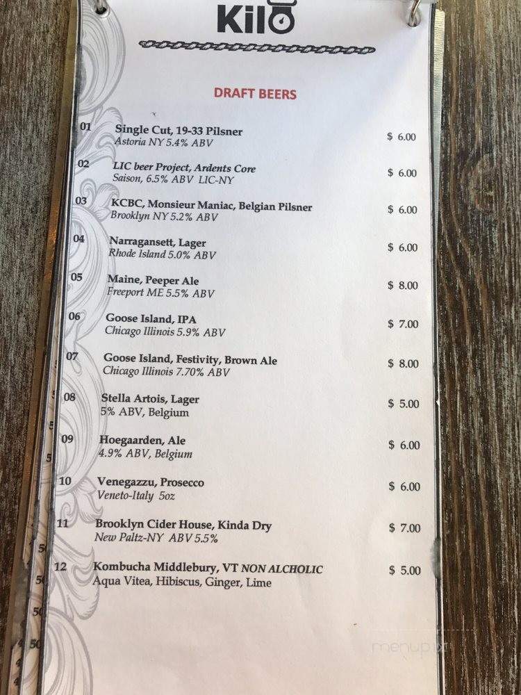 Kilo Astoria - Astoria, NY menu_pic