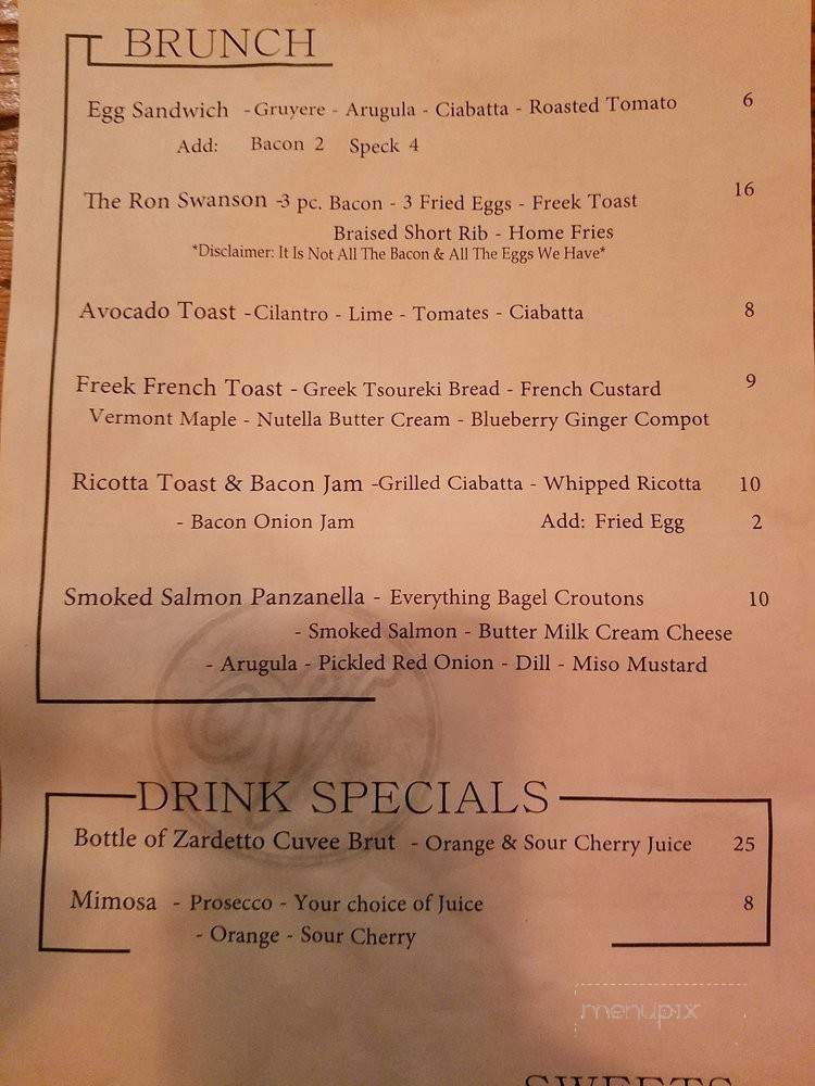 Vintage - Astoria, NY menu_pic