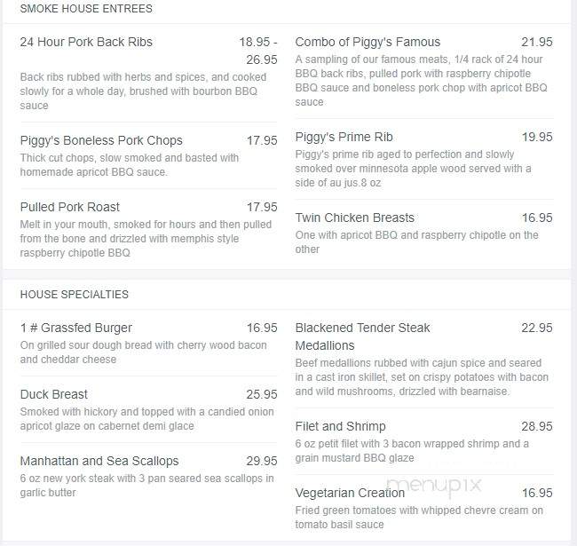 Piggy's - Brooklyn, NY menu_pic