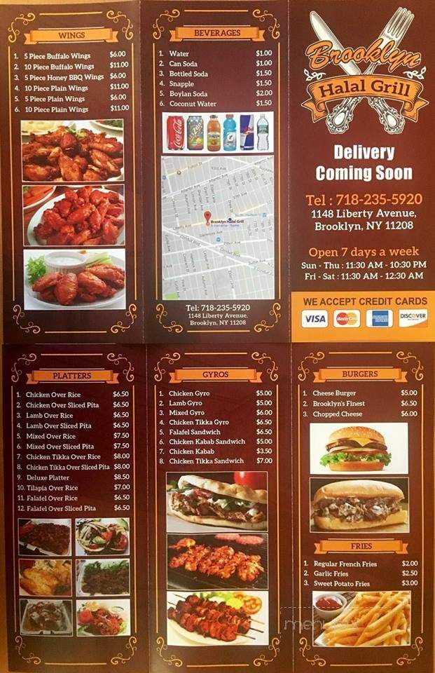 Brooklyn Halal Grill - Brooklyn, NY menu_pic
