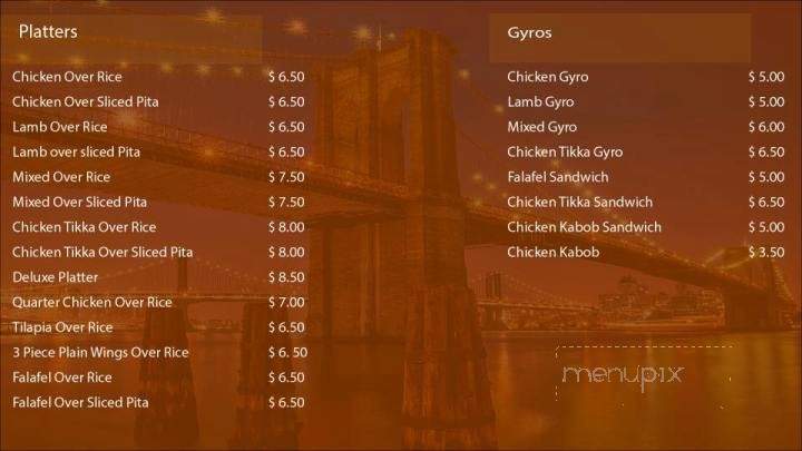 Brooklyn Halal Grill - Brooklyn, NY menu_pic