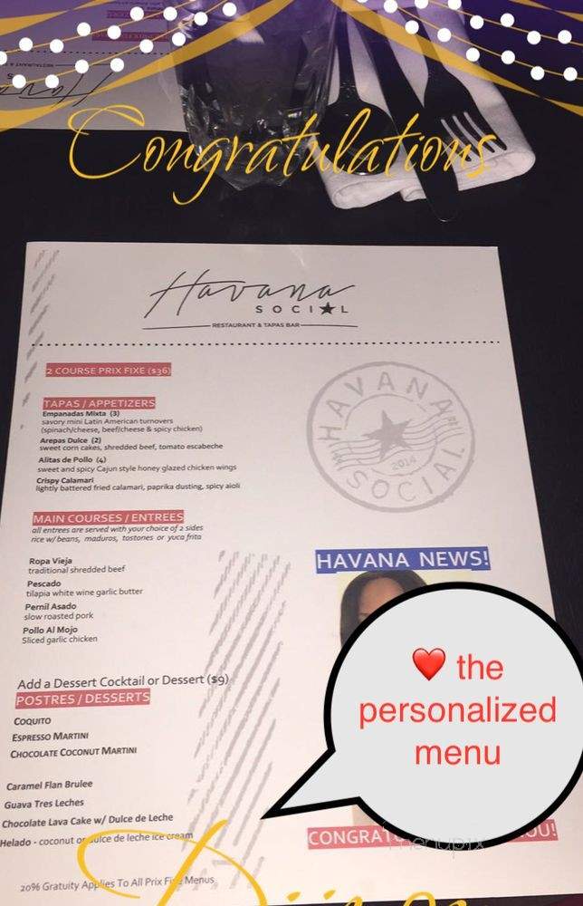 Havana Social - Brooklyn, NY menu_pic