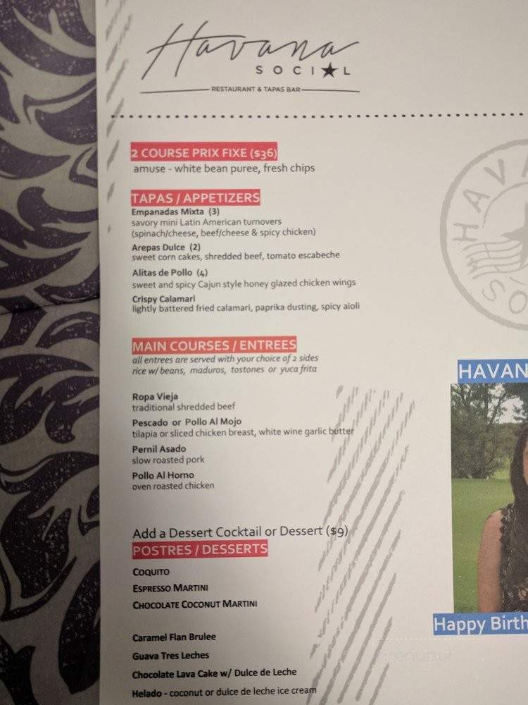 Havana Social - Brooklyn, NY menu_pic
