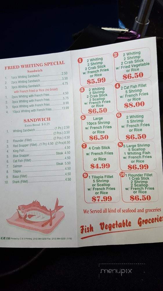 B & K Fish Mini Market - Brooklyn, NY menu_pic