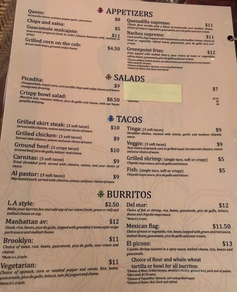 Friducha - Brooklyn, NY menu_pic