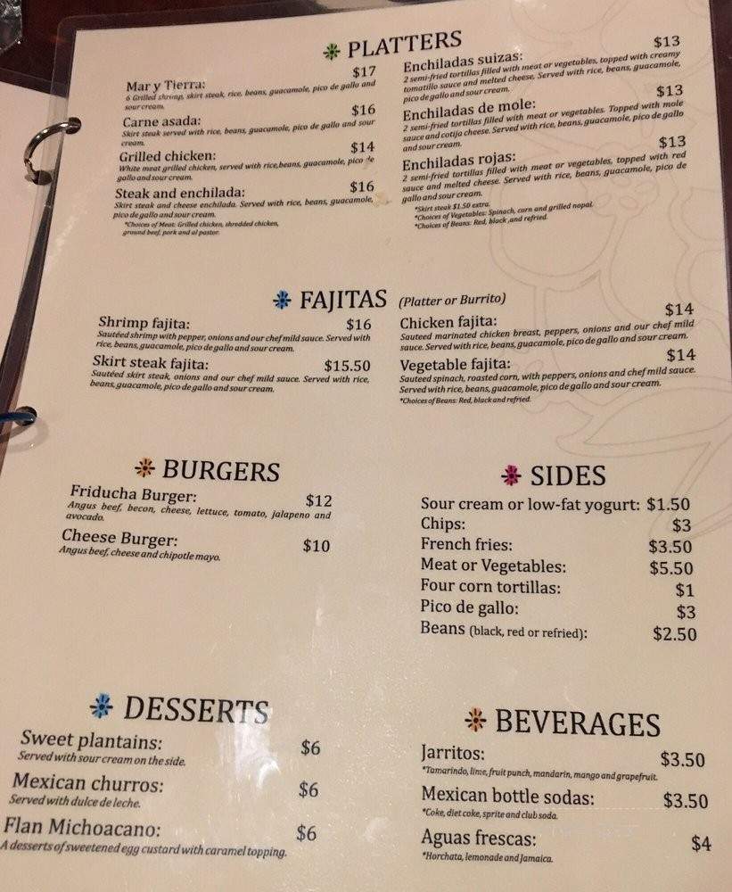 Friducha - Brooklyn, NY menu_pic