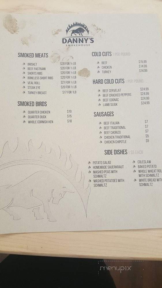Danny's Smokehouse - Brooklyn, NY menu_pic