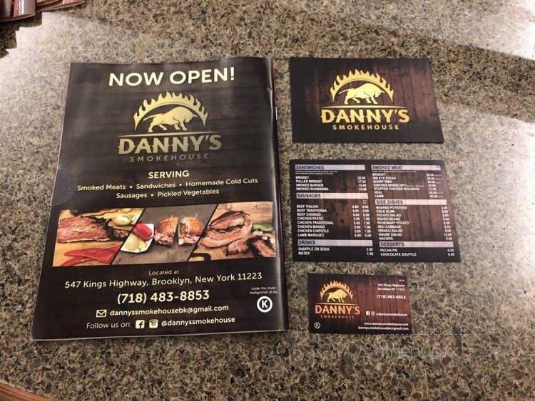 Danny's Smokehouse - Brooklyn, NY menu_pic