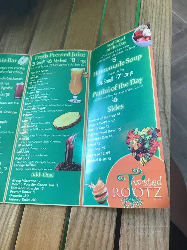 Twisted Rootz - Brooklyn, NY menu_pic