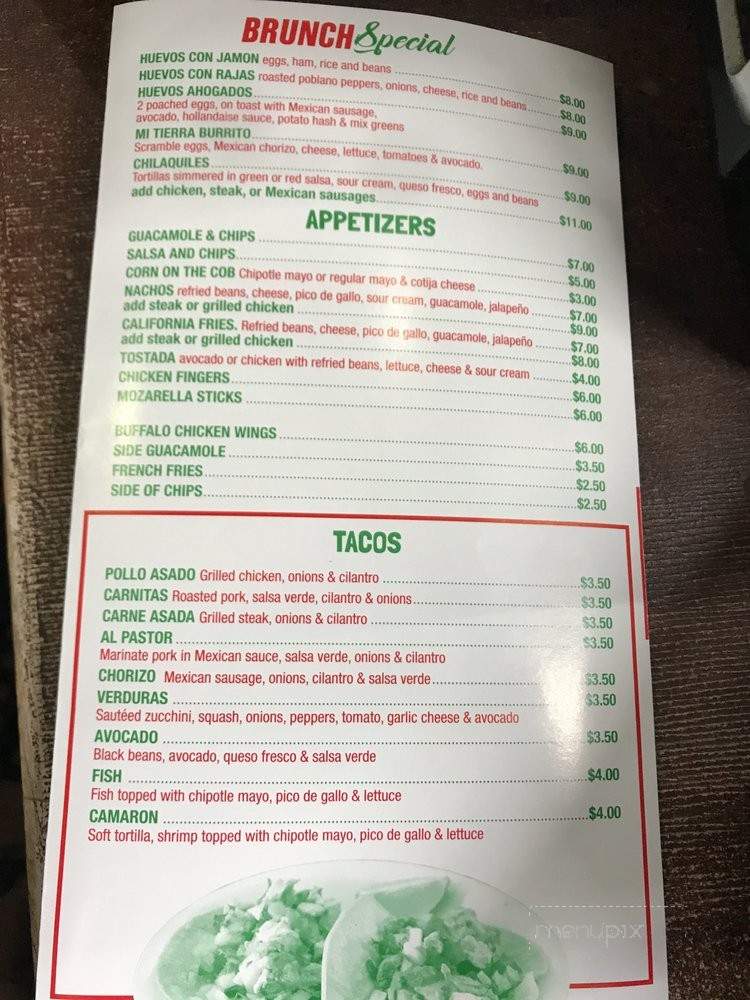Mi Tierra Restaurant - Brooklyn, NY menu_pic