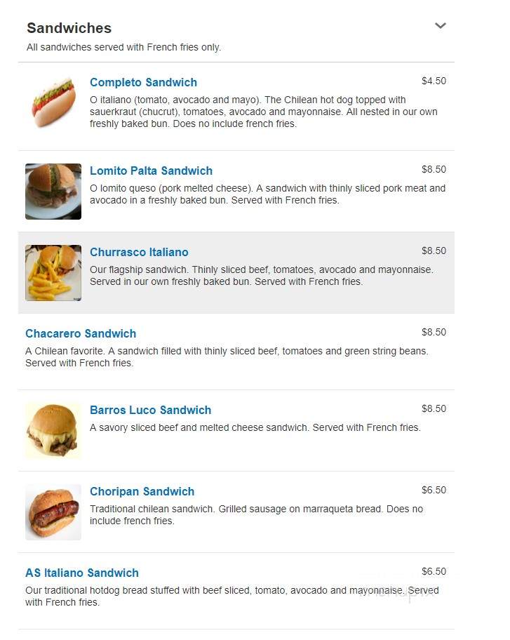 La roja de todos - Queens, NY menu_pic