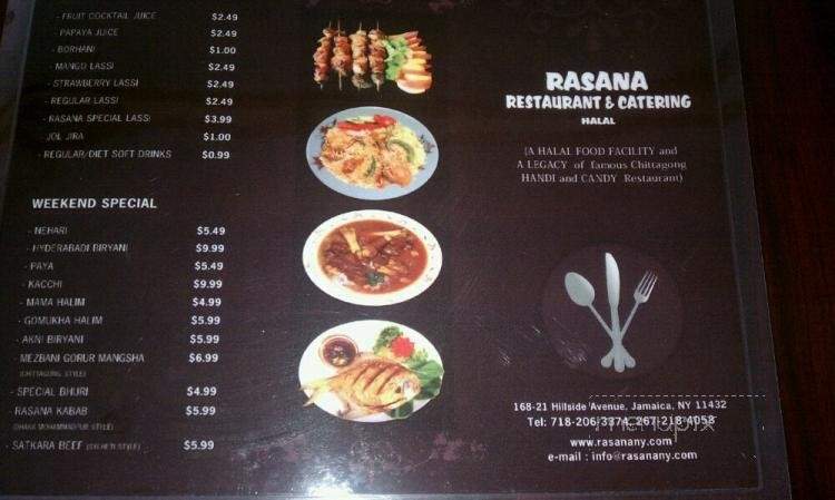 Rasana Restaurant and Catering - Jamaica, NY menu_pic