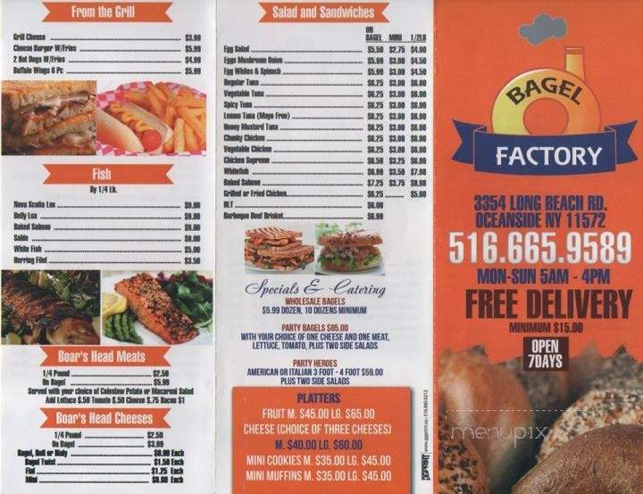 Bagel factory - Oceanside, NY menu_pic