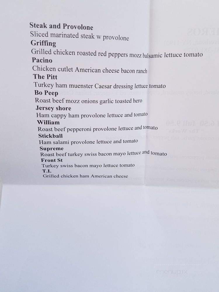Main St Heros - Riverhead, NY menu_pic