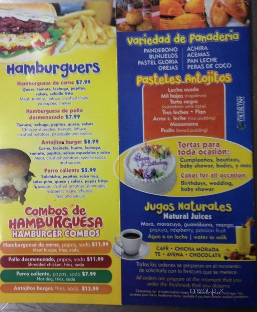 Antojito's Bakery - Hampton Bays, NY menu_pic