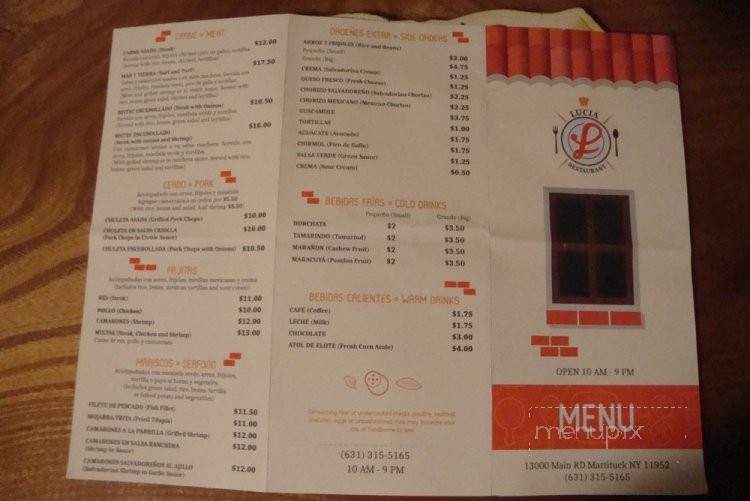 Lucia Restaurant - Mattituck, NY menu_pic
