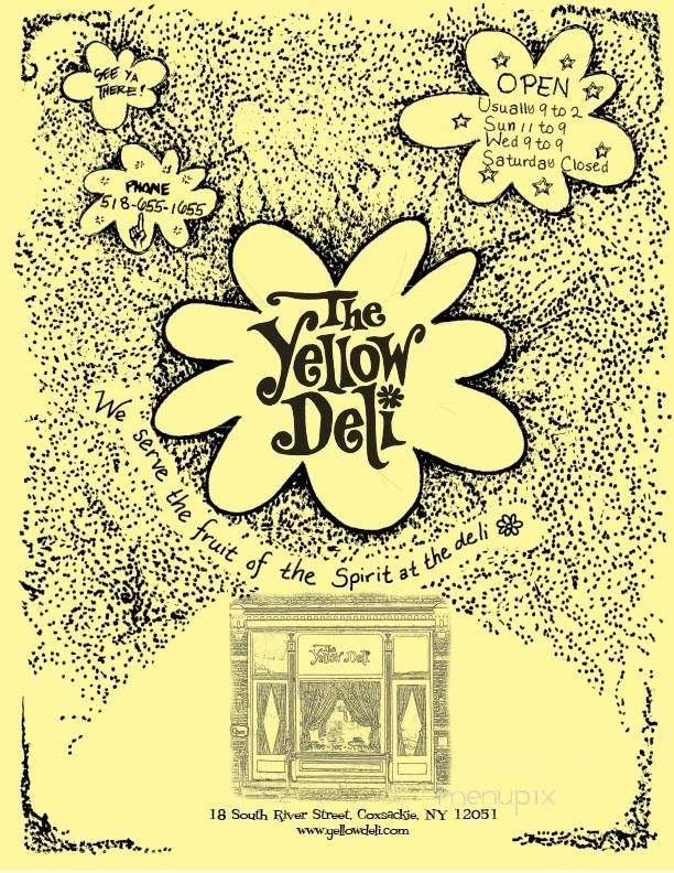 The Yellow Deli - Coxsackie, NY menu_pic