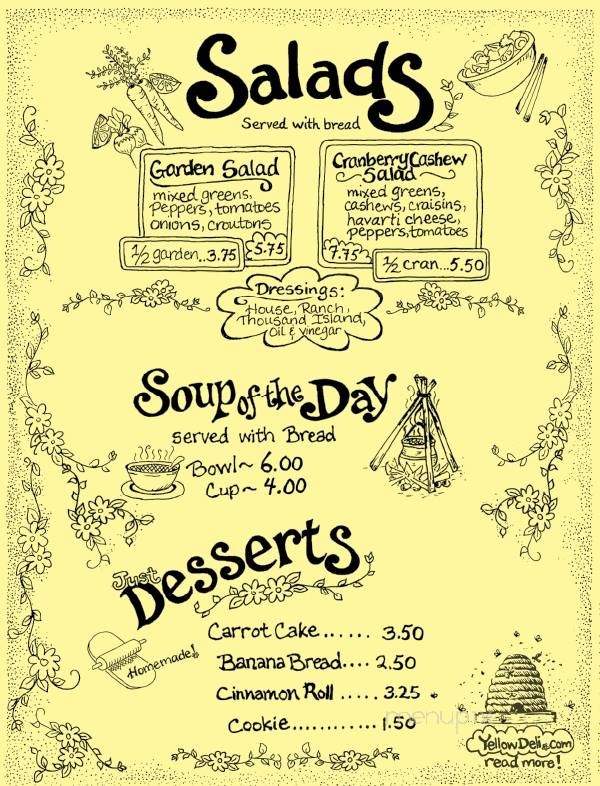 The Yellow Deli - Coxsackie, NY menu_pic