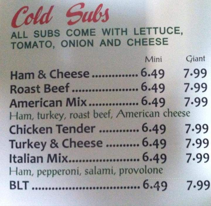 house of pizza gloversville menu