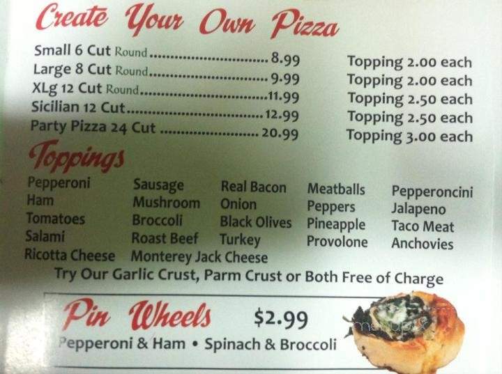 New York City Pizza - Gloversville, NY menu_pic