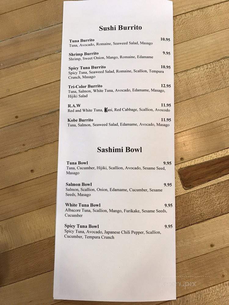 Kobe Hibachi - Latham, NY menu_pic
