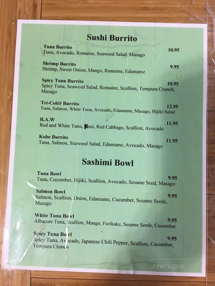 Kobe Hibachi - Latham, NY menu_pic