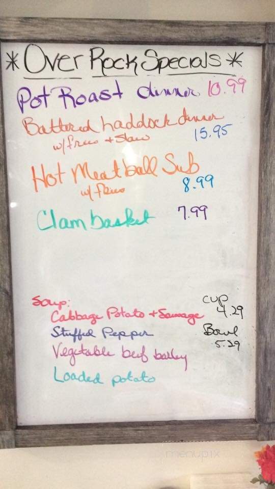 Over Rock Cafe - Wells, NY menu_pic