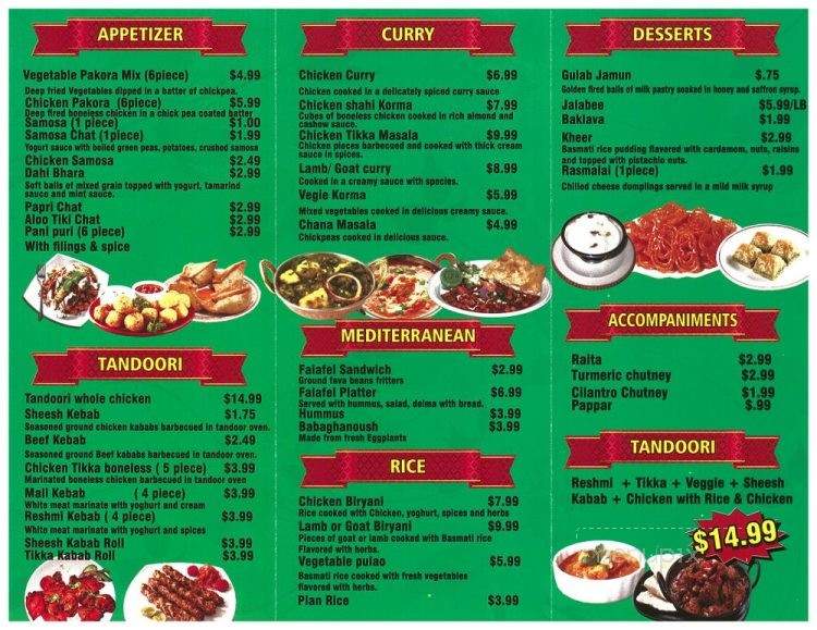 Karam Restaurant and Grill - Schenectady, NY menu_pic
