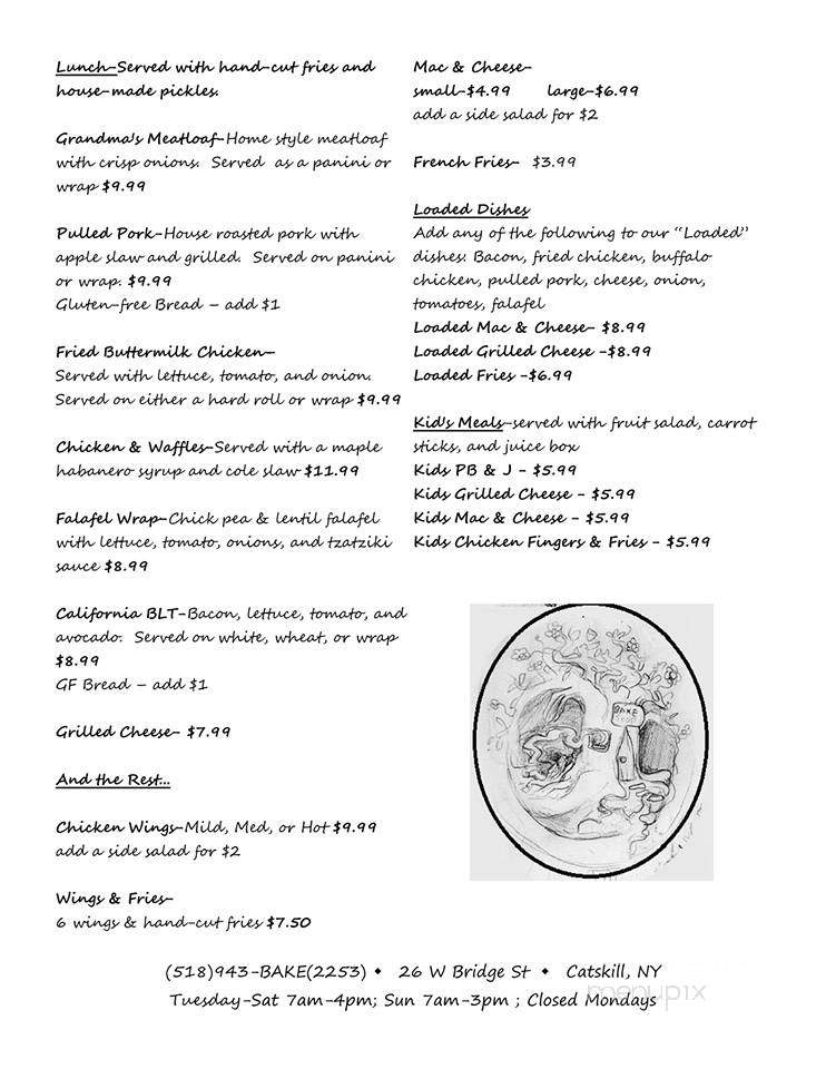 Winkle's Bakery - Catskill, NY menu_pic