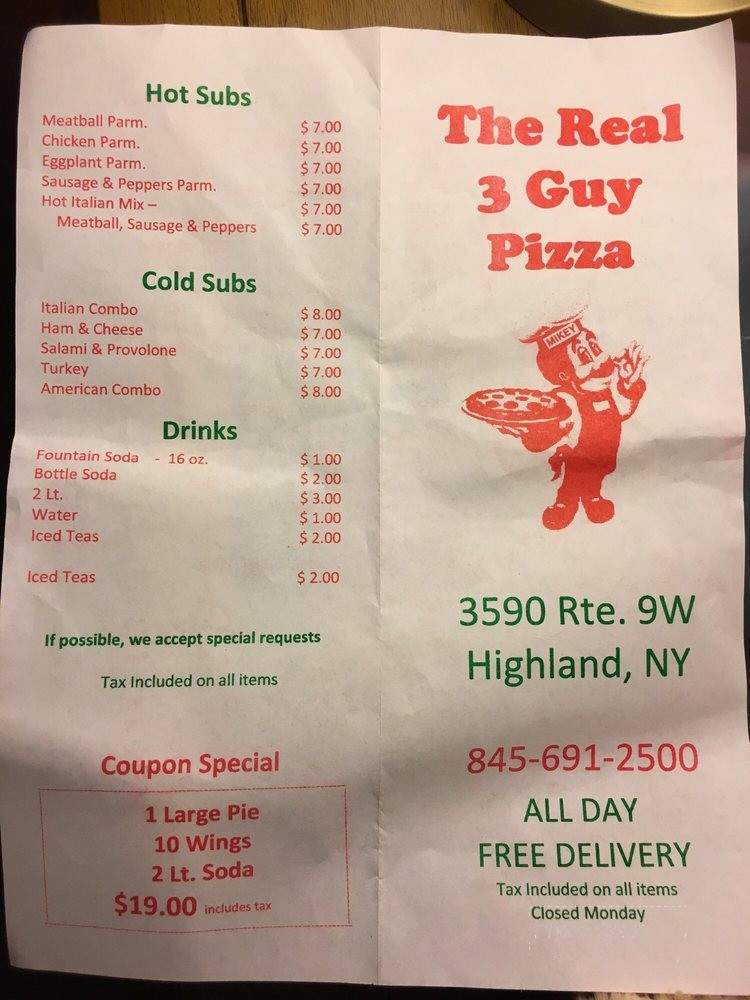 /30495608/The-REAL-3-Guy-Pizza-Highland-NY - Highland, NY