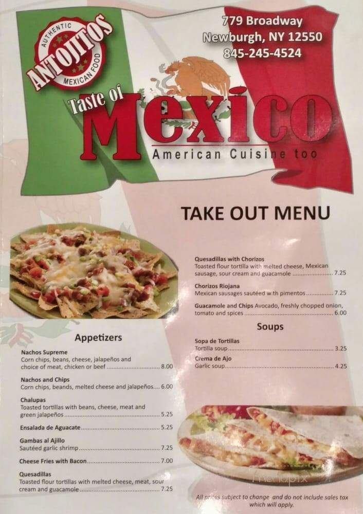 Antojitos Authentic Mexican - Newburgh, NY menu_pic