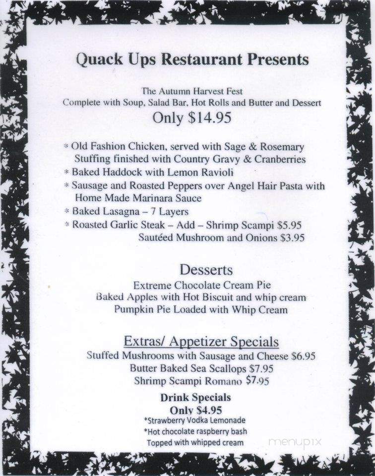 Quackups - Argyle, NY menu_pic