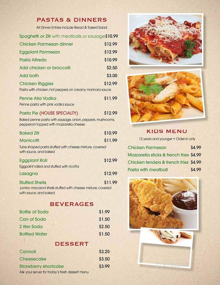 Passarella Pizzeria & Restaurant - Parish, NY menu_pic