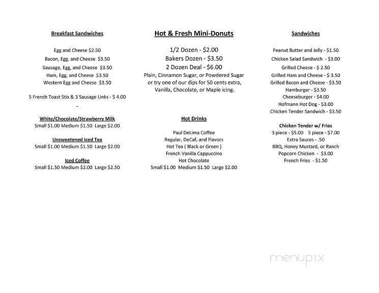 Kevanna's - Forestport, NY menu_pic