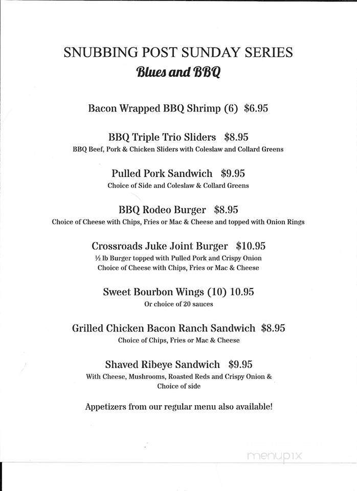 Snubbing Post Restaurant - Rome, NY menu_pic