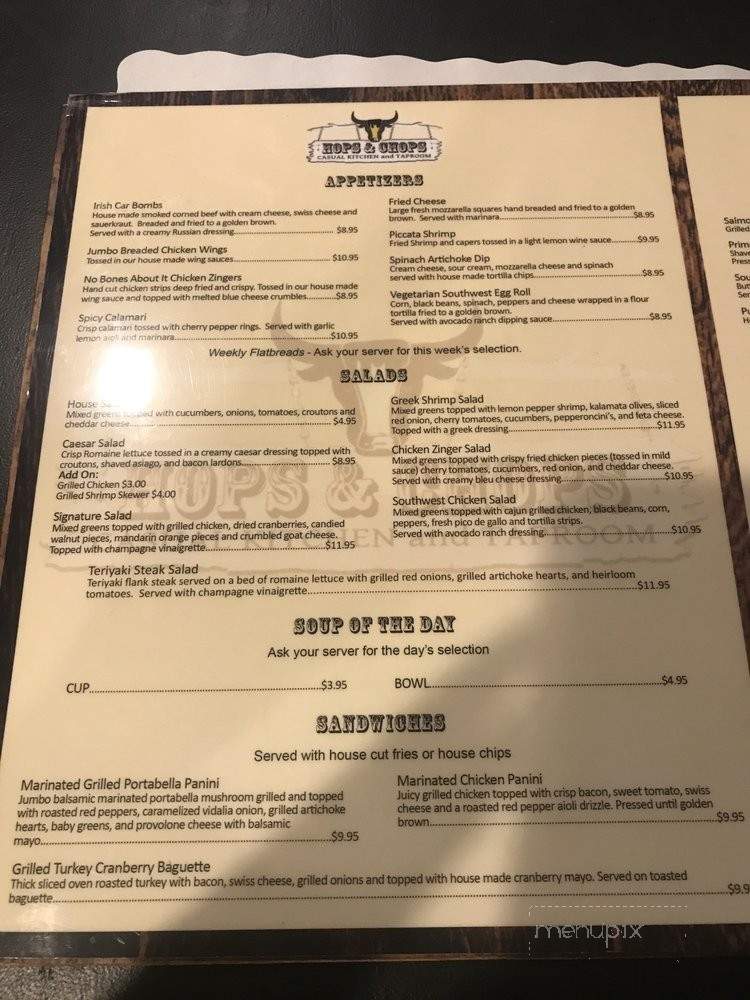Hops & Chops - Sherburne, NY menu_pic