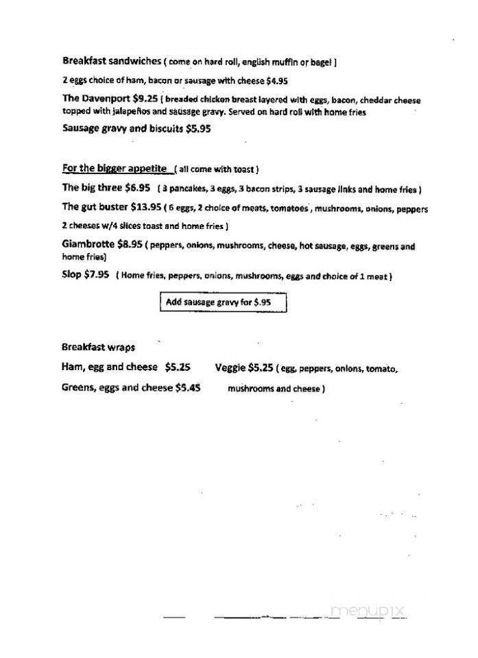 Sheri's EastSide Diner - Utica, NY menu_pic