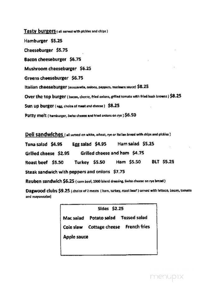 Sheri's EastSide Diner - Utica, NY menu_pic
