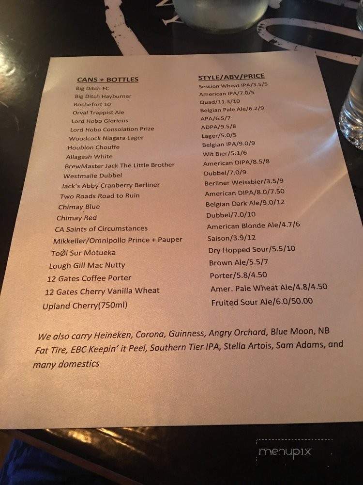 Cask & Cow - Lewiston, NY menu_pic