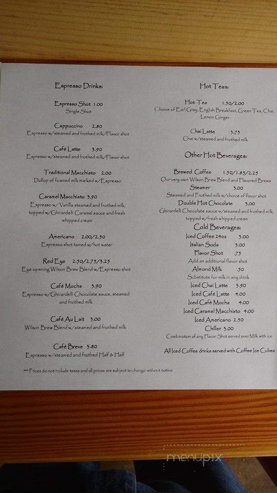 Wilson Brew - Wilson, NY menu_pic