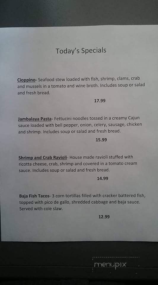 Route 5 Grill and Seafood - Hamburg, NY menu_pic
