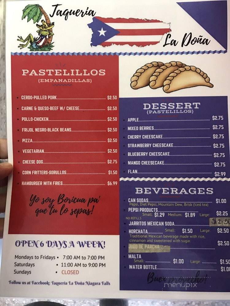 Taqueria La Dona - Niagara Falls, NY menu_pic