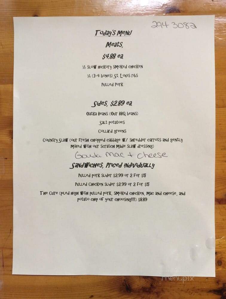 Jamison's Real Wood BBQ - Caledonia, NY menu_pic