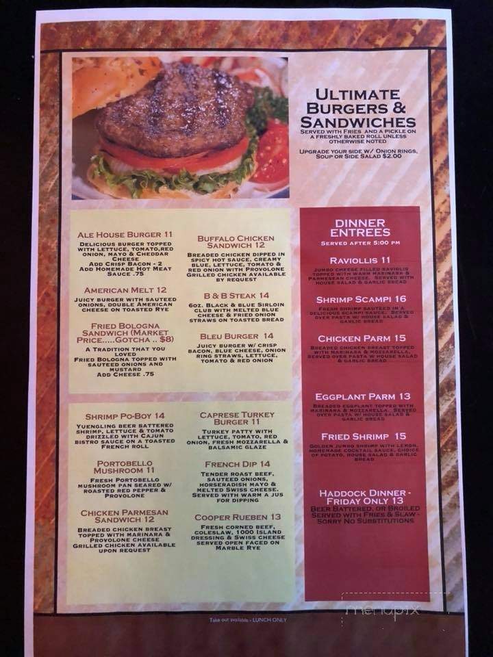 Copper Ale House - Williamson, NY menu_pic