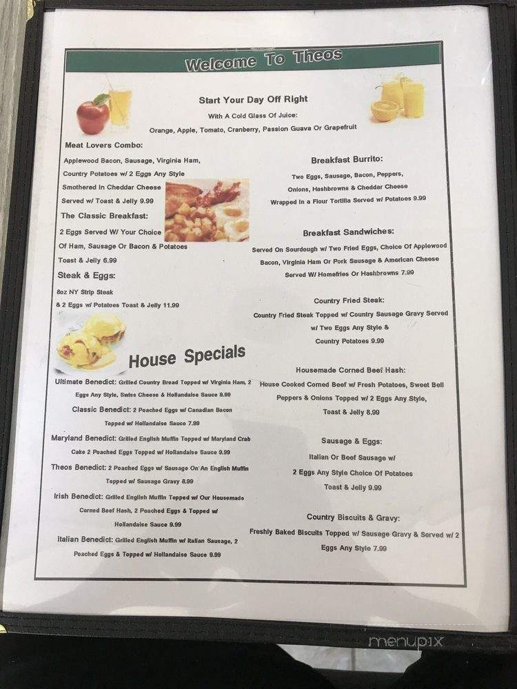 Mr. Theos Restaurant & Lounge - Rochester, NY menu_pic